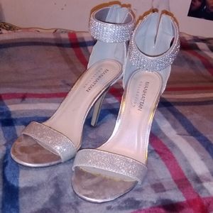Silver high heels
